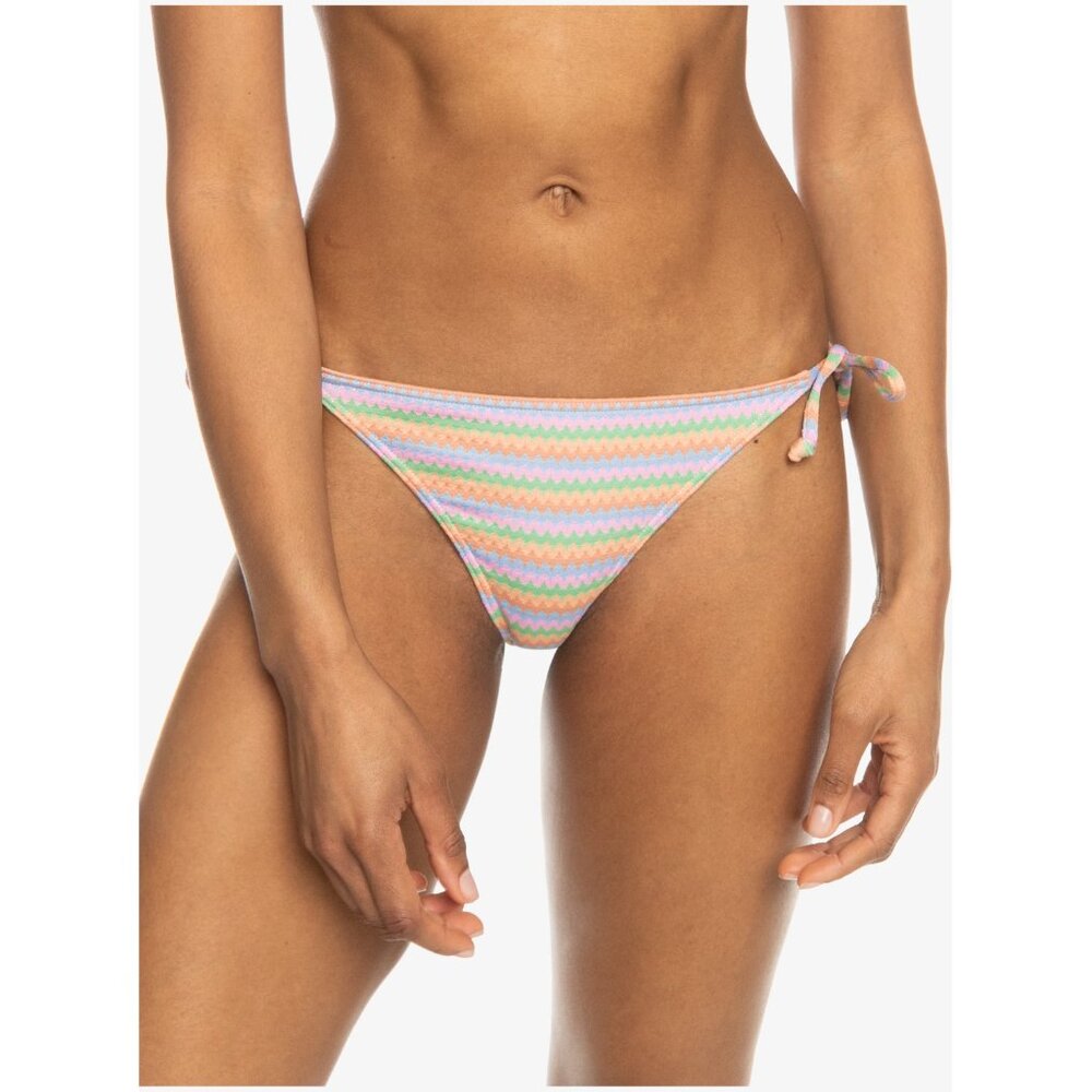 ROXY Women's Wavy Stripe Tie Side Bikini Bottom Size XXL
